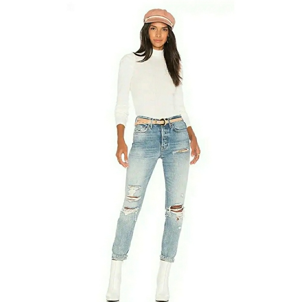 Free People 'Tattooed Heart' Mock Neck Top